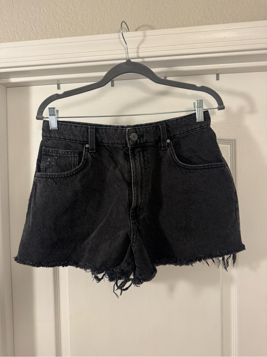 Cotton On Pants - Cotton On Black Frayed Hem Denim Shorts
